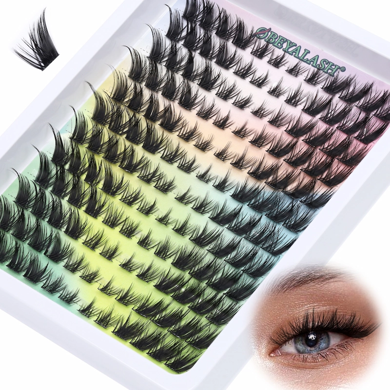 Private Label Hot Selling Fox Eye DIY Cluster Lashes Easy to Apply